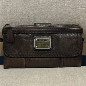 Fossil Dark Brown Leather Wallet